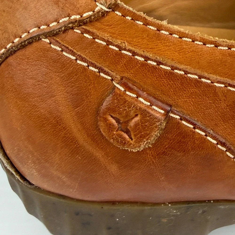 Pikolinos Tan Leather Whipstitch‎ Loafers Womens EU 40 Gran Via Slip On Shoes